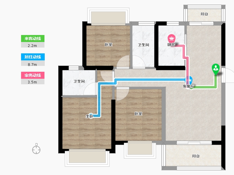 湖北省-武汉市-锦绣江城-70.74-户型库-动静线