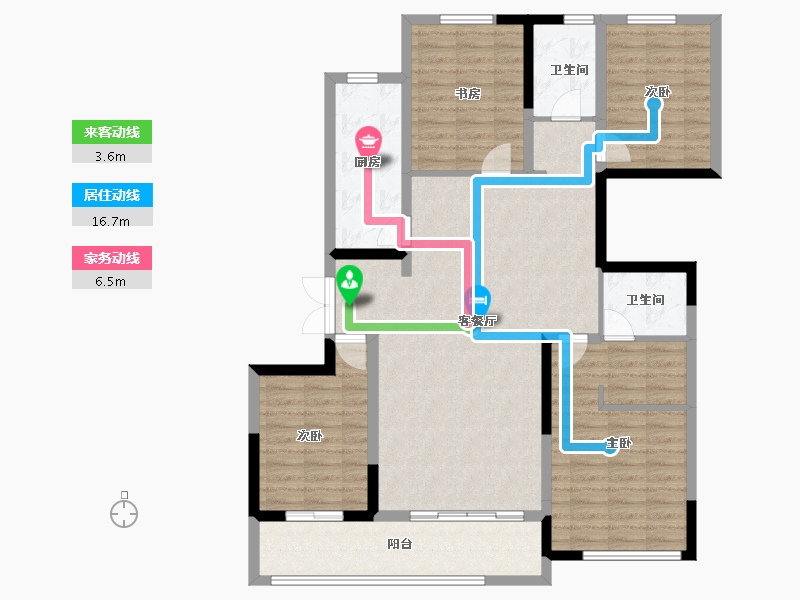 山东省-潍坊市-郡园-120.99-户型库-动静线