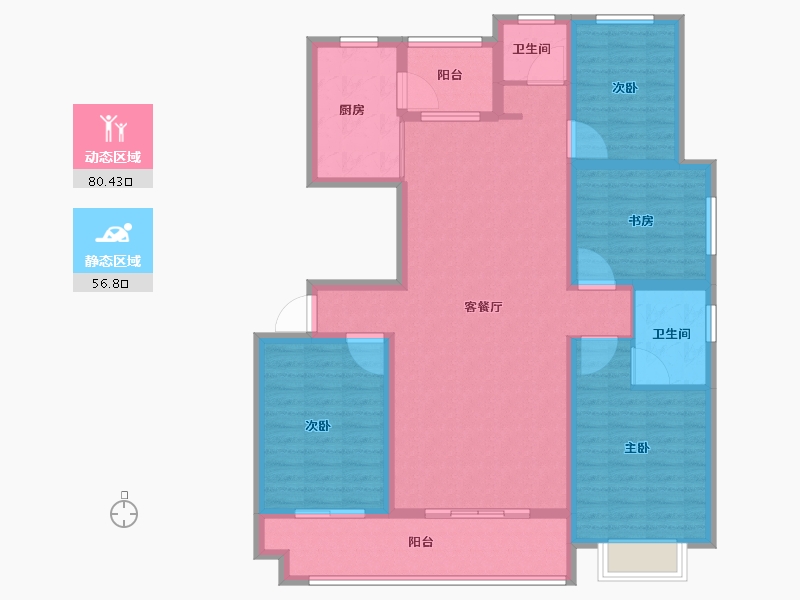 山东省-临沂市-城开景悦-123.21-户型库-动静分区