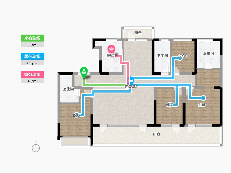 山东省-临沂市-房源·君澜府-144.00-户型库-动静线