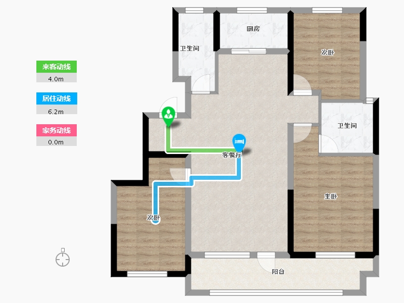 山东省-潍坊市-万特公馆-97.60-户型库-动静线