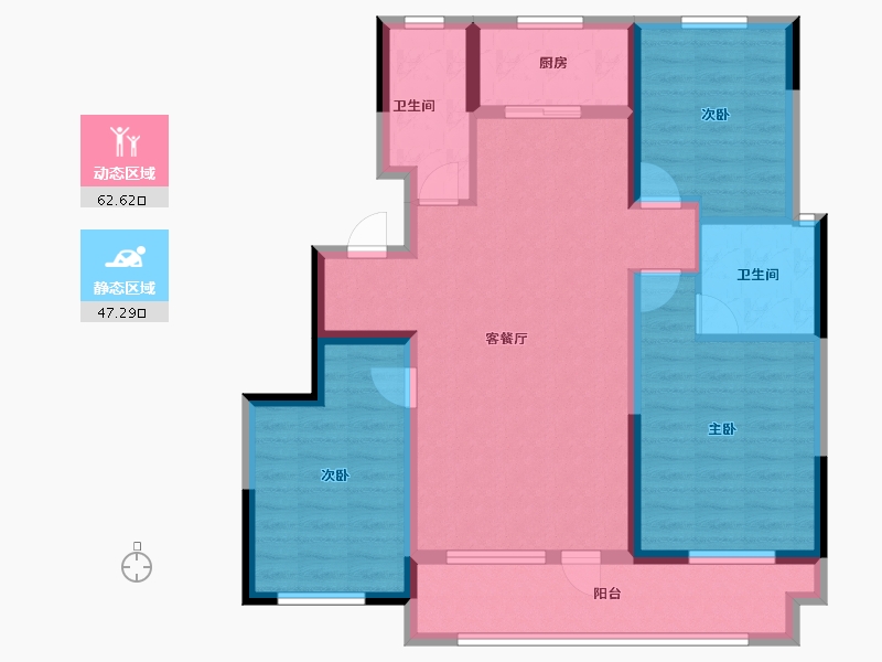 山东省-潍坊市-万特公馆-97.60-户型库-动静分区