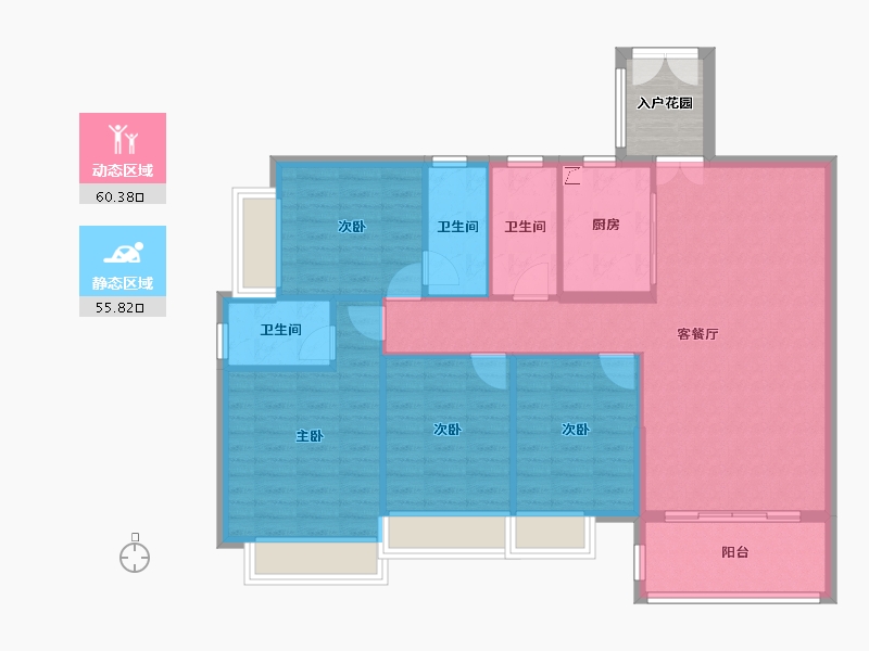 广东省-广州市-新濠天地-114.00-户型库-动静分区