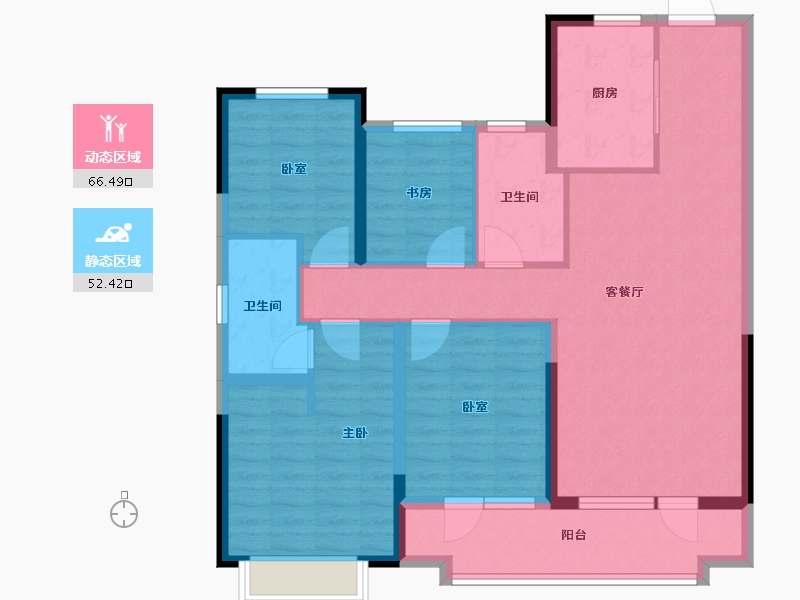 山东省-烟台市-华润置地港城华府-106.40-户型库-动静分区