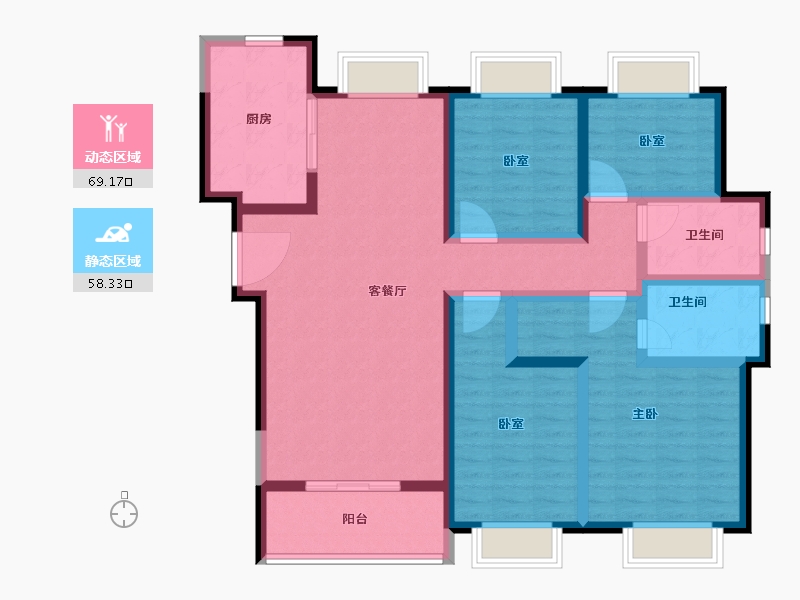 湖北省-武汉市-万科云城-112.81-户型库-动静分区