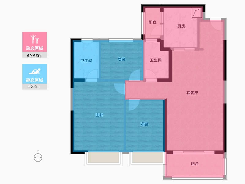 浙江省-绍兴市-恒大未来城-92.80-户型库-动静分区