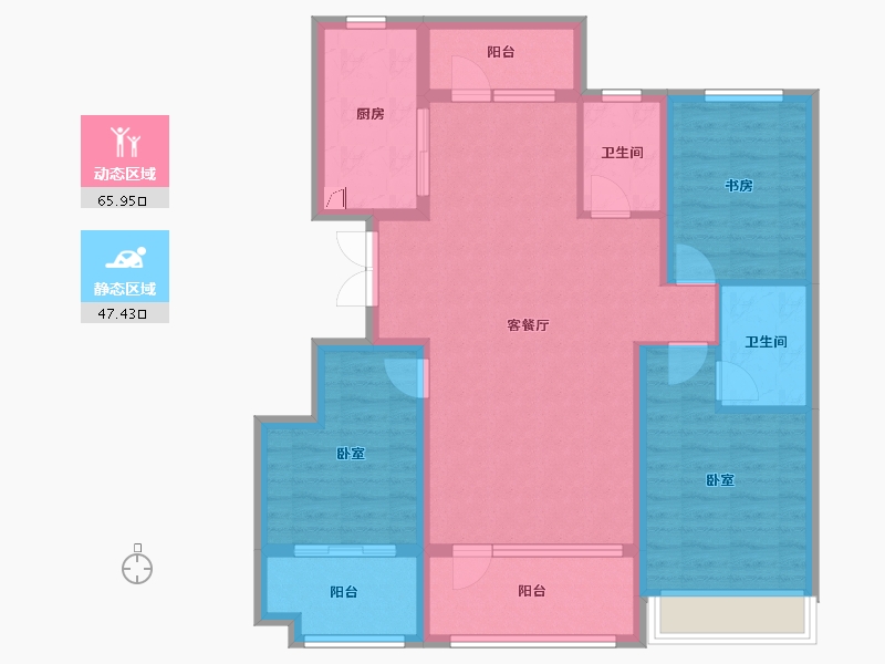 山东省-潍坊市-恒信浞河公馆-101.01-户型库-动静分区