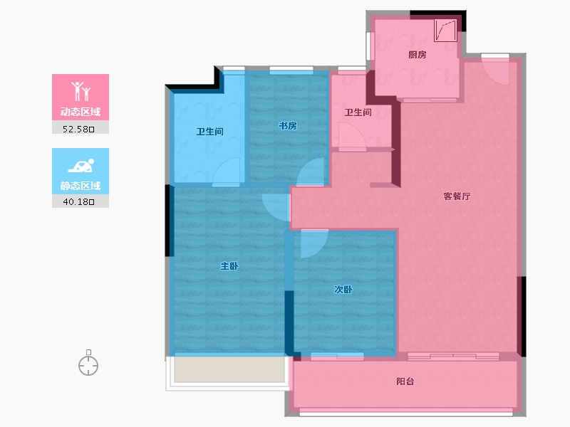 浙江省-绍兴市-江辰府-83.20-户型库-动静分区