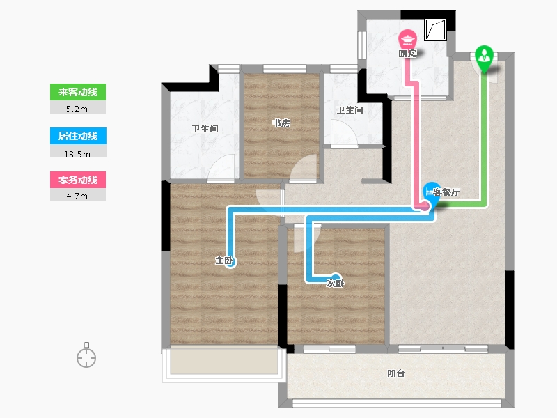 浙江省-绍兴市-江辰府-83.20-户型库-动静线