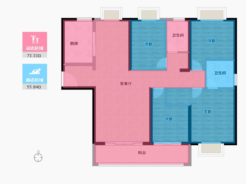 湖北省-武汉市-中建铂公馆-116.28-户型库-动静分区