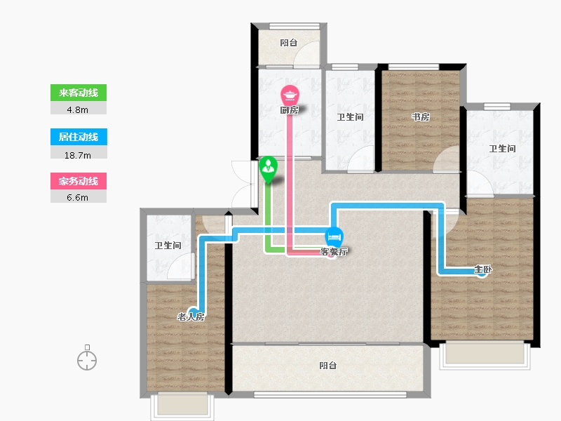 陕西省-西安市-中国铁建西派国际-132.01-户型库-动静线