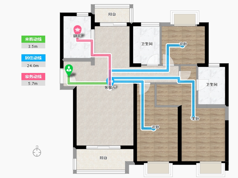 湖北省-武汉市-中建铂公馆-102.42-户型库-动静线