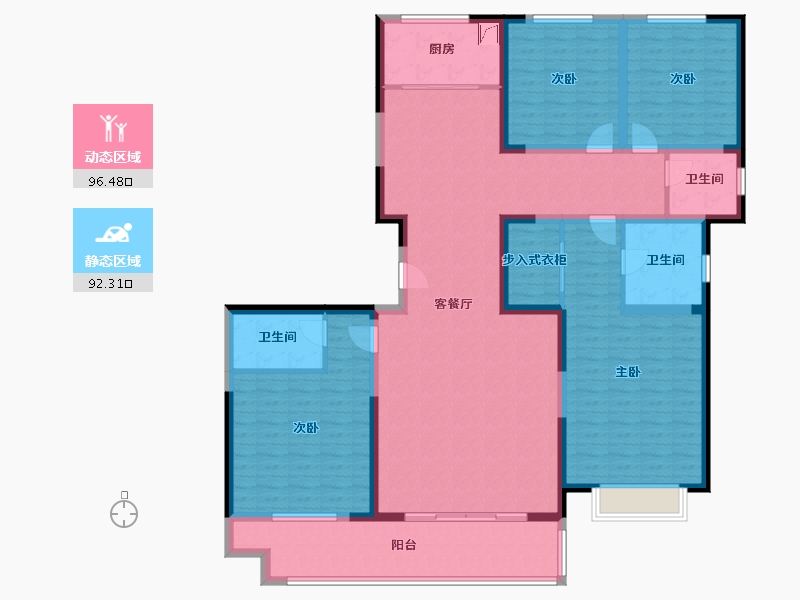 河南省-三门峡市-恒惠.君悦府-170.00-户型库-动静分区