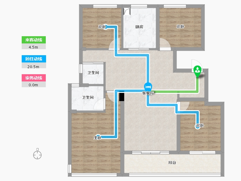 浙江省-温州市-桃园壹号院-99.00-户型库-动静线