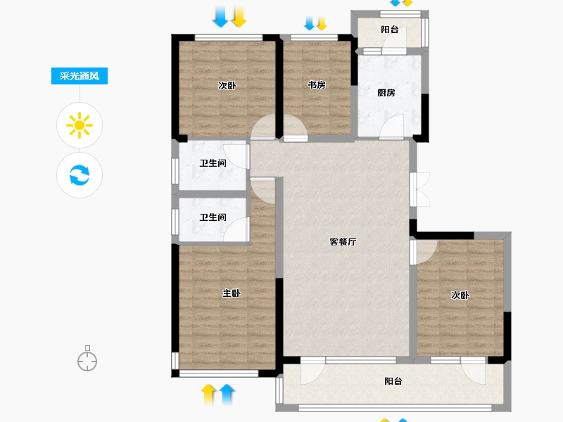 山东省-临沂市-科技蓝岸-116.00-户型库-采光通风