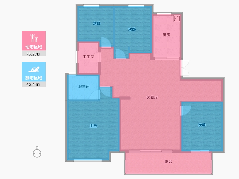 陕西省-渭南市-渭南宏帆人和府-180.00-户型库-动静分区