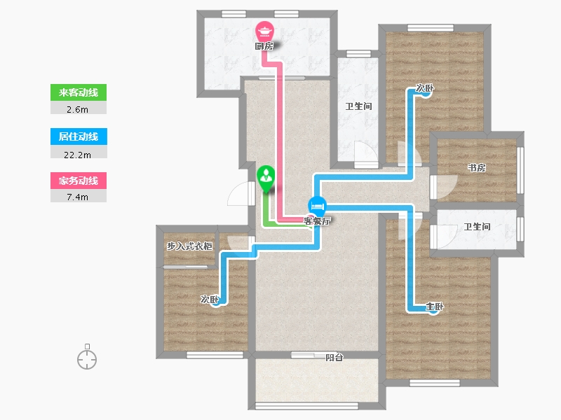 山东省-潍坊市-歌尔绿城-111.82-户型库-动静线