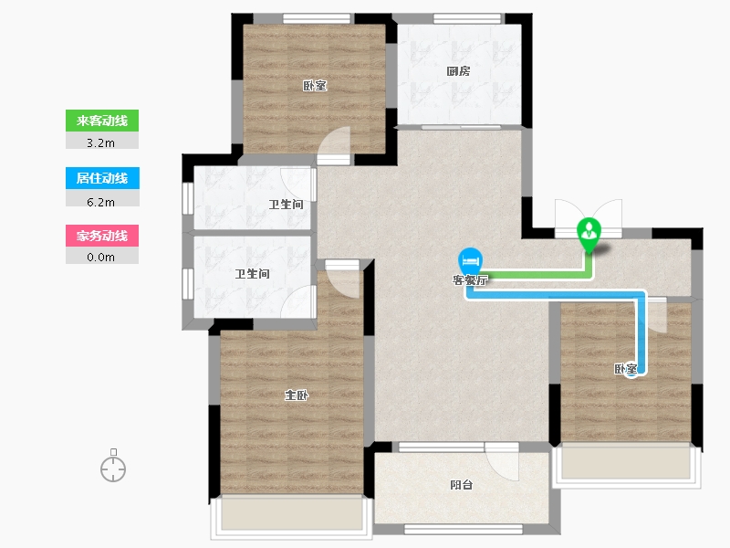 山东省-潍坊市-青岛印象春-94.46-户型库-动静线