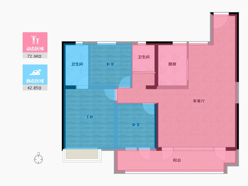 山东省-潍坊市-潍坊碧桂园翡翠郡-104.00-户型库-动静分区