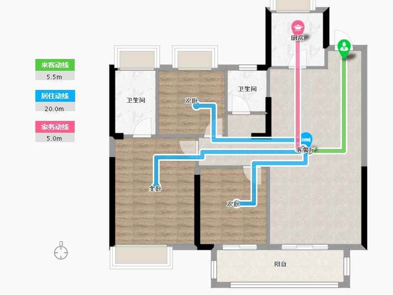 湖北省-武汉市-百瑞景滨江生活区-93.62-户型库-动静线