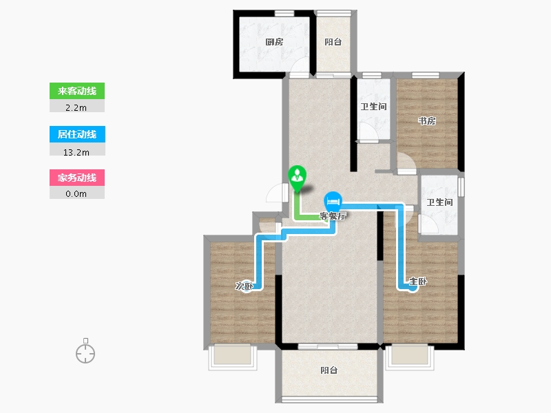 河南省-郑州市-居易西郡原著-102.07-户型库-动静线