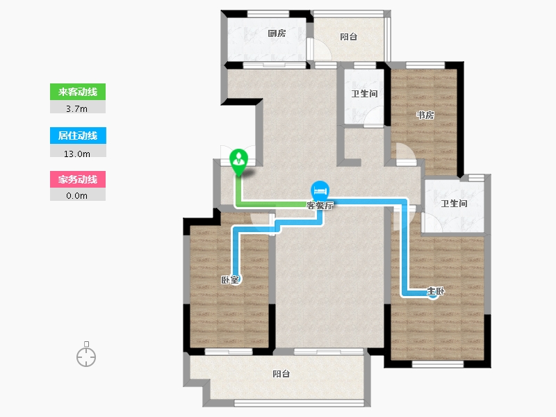 天津-天津市-生态城·嘉园-106.40-户型库-动静线