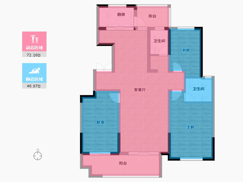 天津-天津市-生态城·嘉园-106.40-户型库-动静分区