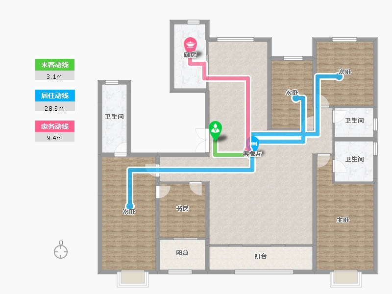 山东省-潍坊市-城投奥文公馆-196.93-户型库-动静线