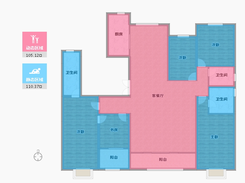 山东省-潍坊市-城投奥文公馆-196.93-户型库-动静分区