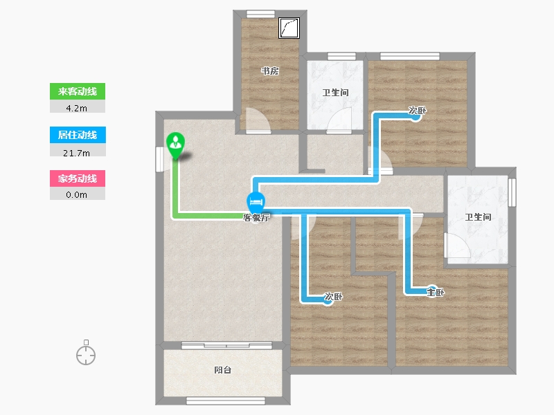 江苏省-无锡市-璞悦滨湖望-94.45-户型库-动静线