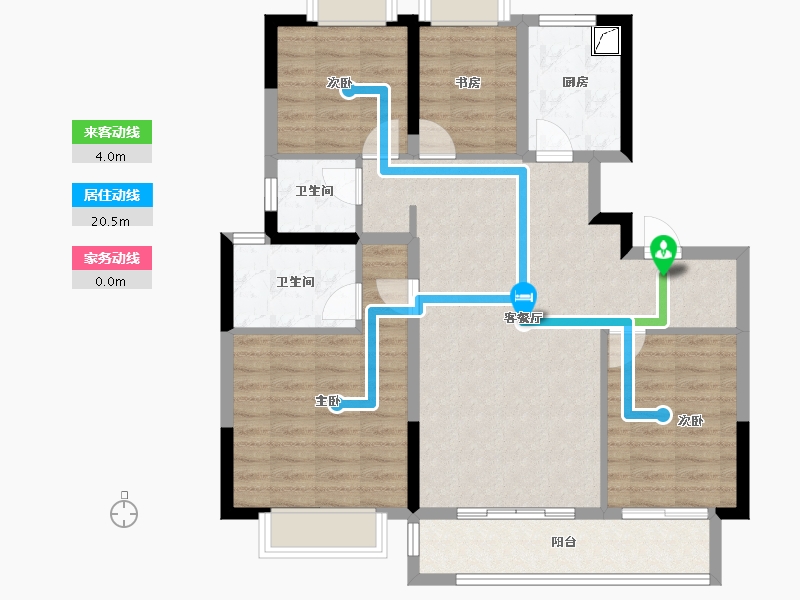 江苏省-无锡市-栖霞天樾府-97.63-户型库-动静线