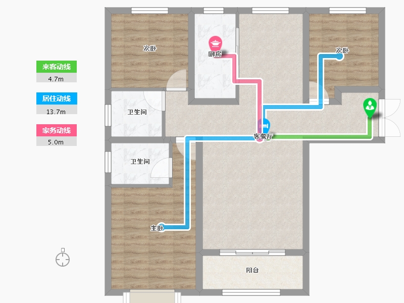 陕西省-西安市-长虹·四季-91.02-户型库-动静线