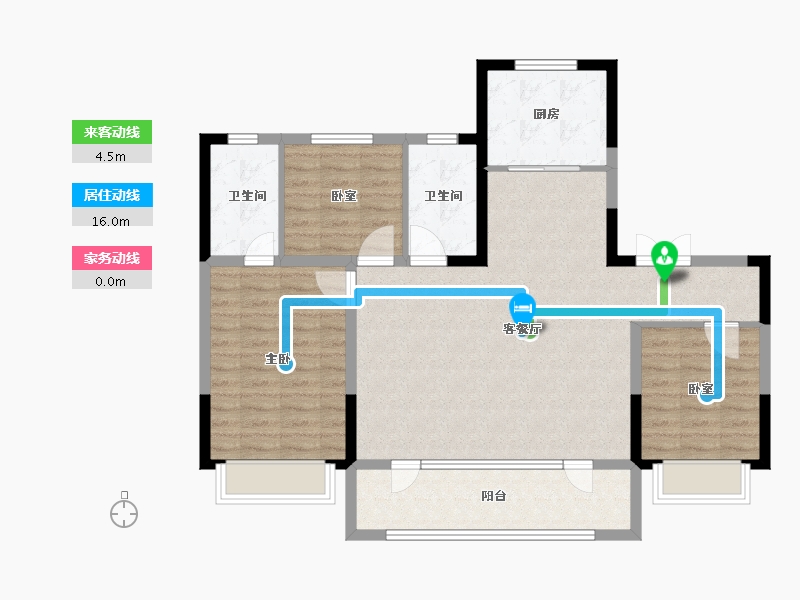 山东省-潍坊市-青岛印象春-103.20-户型库-动静线