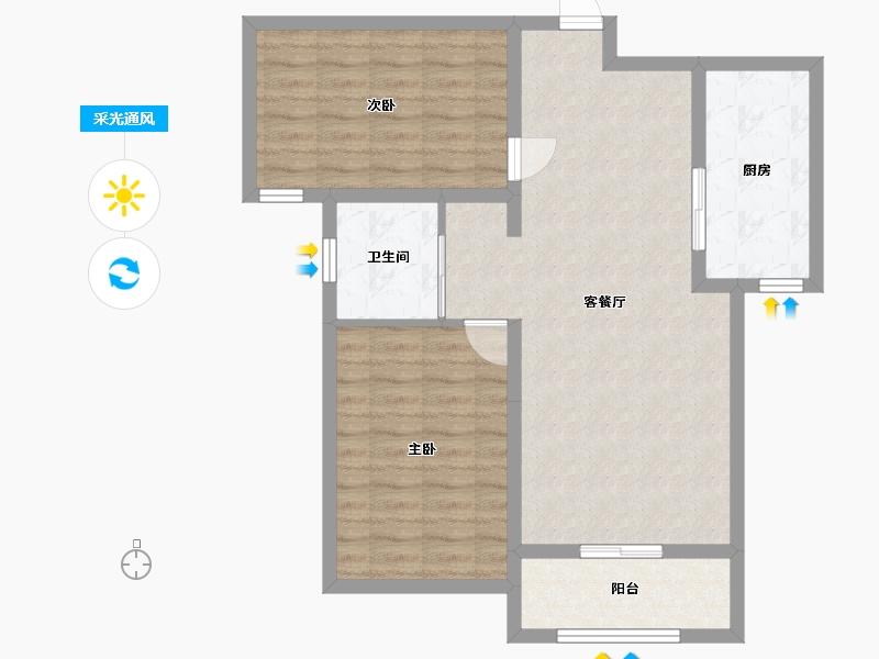 河北省-保定市-玉兰花园-80.00-户型库-采光通风