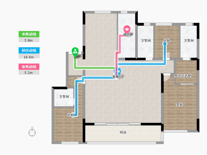 山东省-潍坊市-郡园-152.00-户型库-动静线