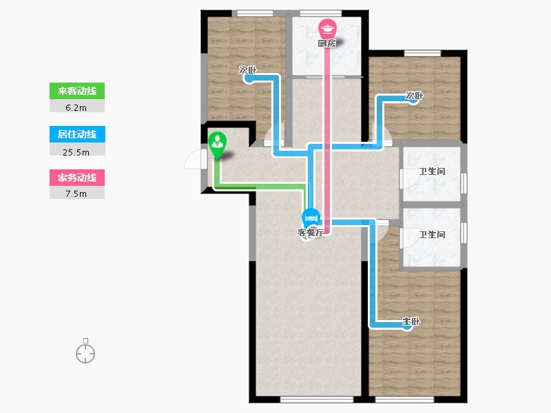 河北省-石家庄市-新兴熙园-112.42-户型库-动静线