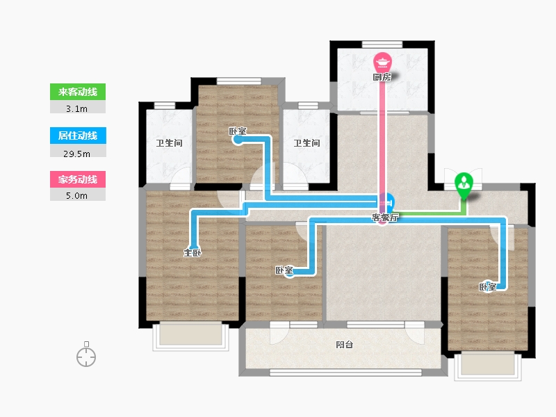 山东省-潍坊市-青岛印象春-112.80-户型库-动静线