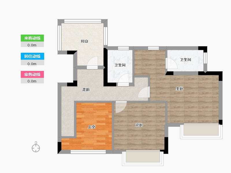 湖北省-武汉市-百瑞景滨江生活区-62.80-户型库-动静线