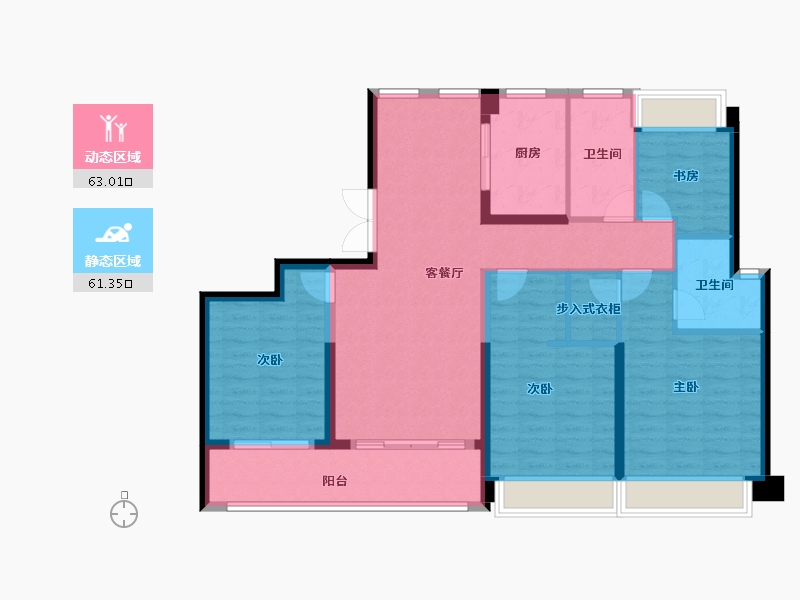 浙江省-温州市-绿城留香园-111.88-户型库-动静分区