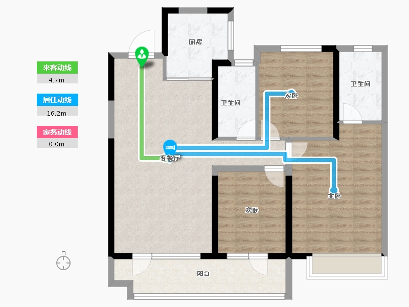 山东省-临沂市-一方中梁和府-99.45-户型库-动静线