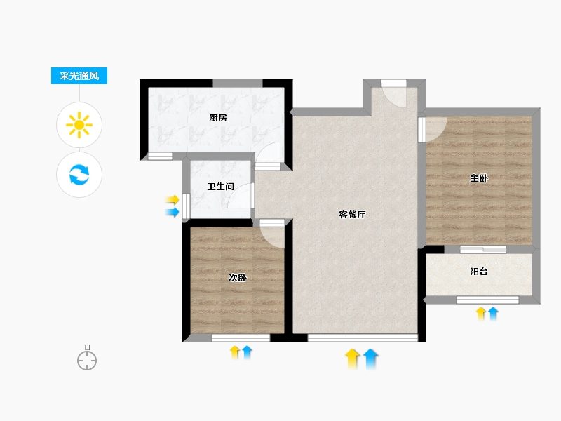 河北省-石家庄市-新兴熙园-69.86-户型库-采光通风