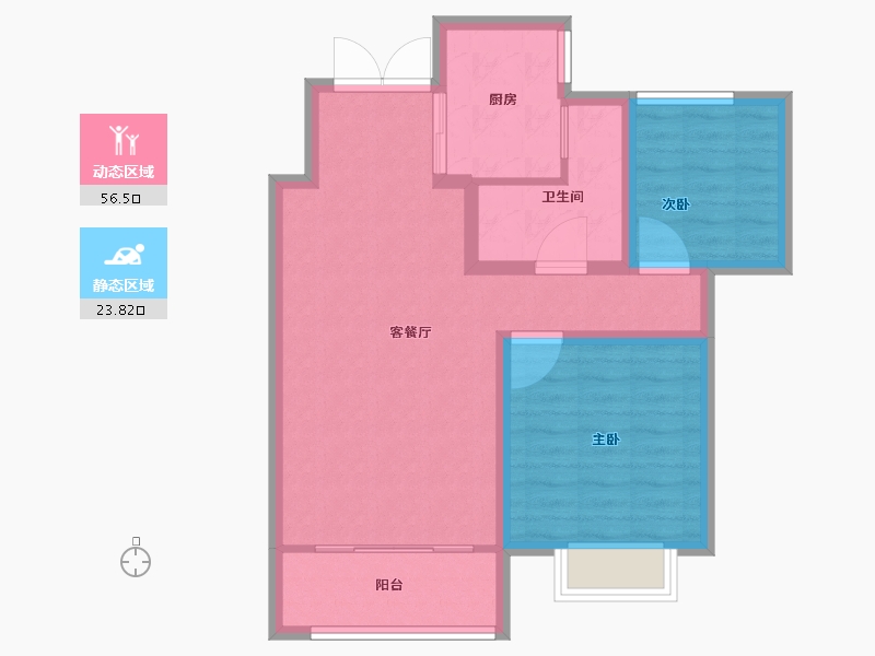 陕西省-西安市-周至龙记观园-72.01-户型库-动静分区