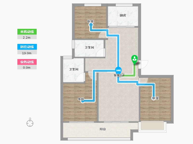 浙江省-宁波市-绿城·云栖桃花源-87.11-户型库-动静线