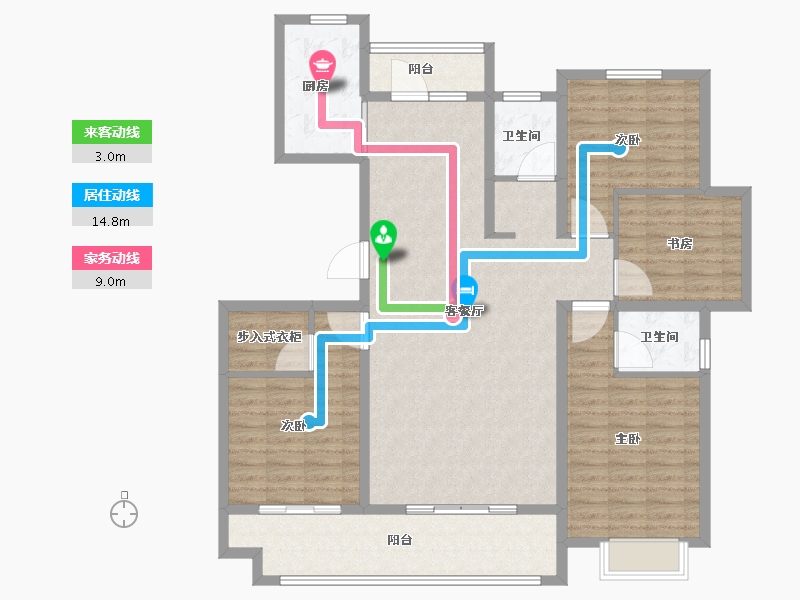 山东省-临沂市-城开景悦-129.61-户型库-动静线