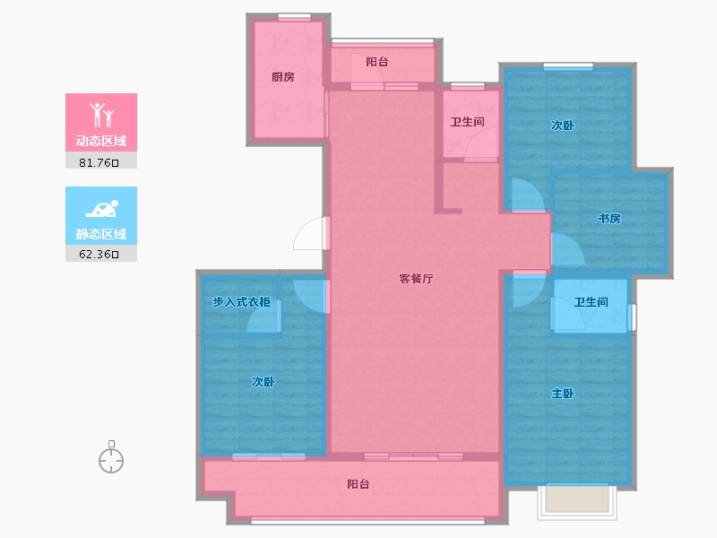 山东省-临沂市-城开景悦-129.61-户型库-动静分区