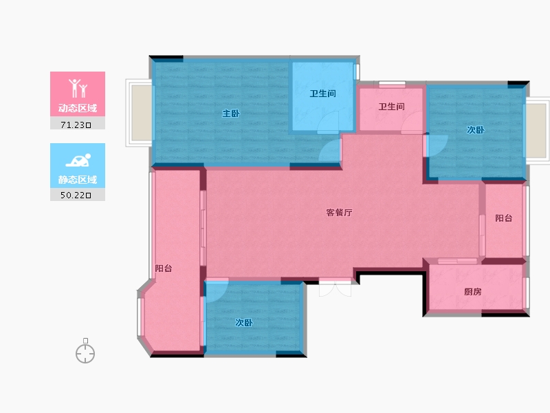 浙江省-温州市-方正珑玺-109.47-户型库-动静分区