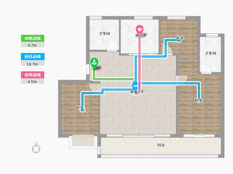 浙江省-宁波市-绿城·云栖桃花源-102.53-户型库-动静线