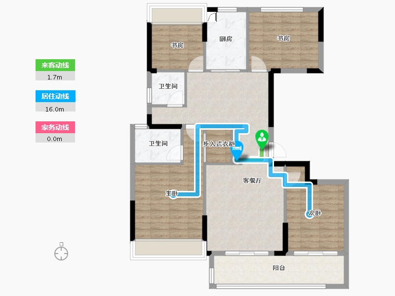 浙江省-绍兴市-云熙望府-104.01-户型库-动静线