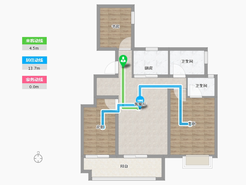 陕西省-西安市-世茂璀璨倾城-92.01-户型库-动静线