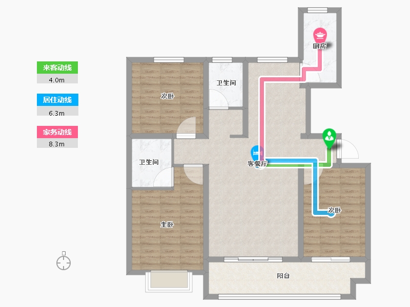 山东省-临沂市-城开景悦-107.21-户型库-动静线